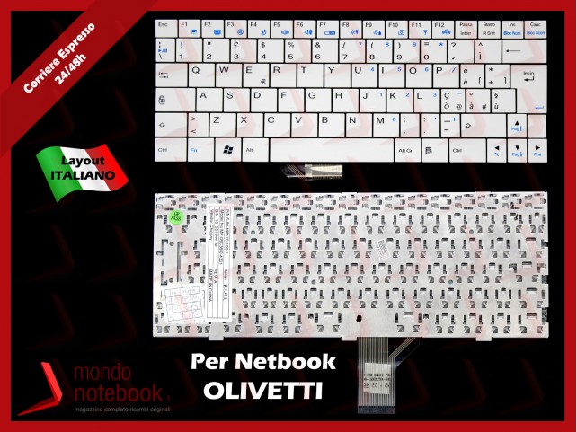 Tastiera Netbook Olivetti M1025 M81P M1020 M81L Italiana