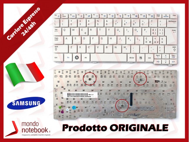 Tastiera Netbook SAMSUNG N150 NP-N145 NB20 NB30 (Bianca)
