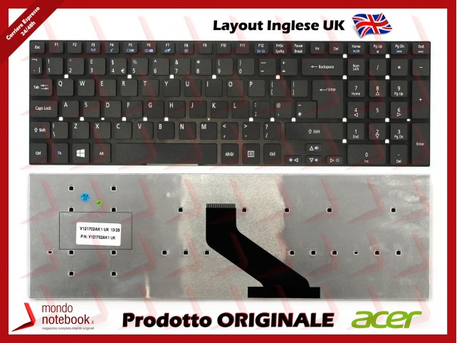 Tastiera Notebook ACER Aspire 5755G 5830TG V3-571 V3-771G V5-561 Layout Inglese