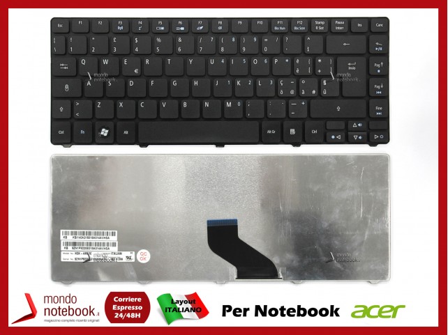 Tastiera Notebook ACER Aspire 5935G 5940G 5942G 3810T 3410T 3820T 4810T 4410T (NERO OPACO)