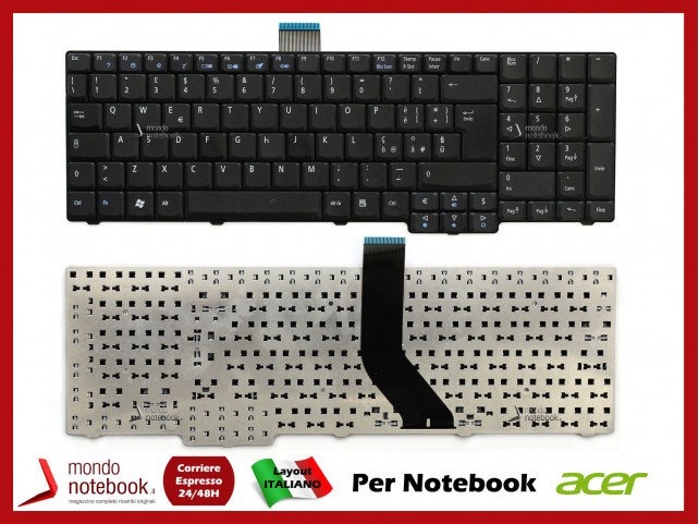 Tastiera Notebook ACER Aspire 7230 7730 7730Z (CAVO FLAT LUNGO)