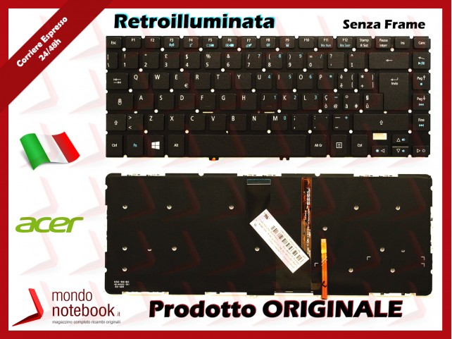 Tastiera Notebook ACER Aspire V5-473 V5-472 TravelMate P645 (RETROILL) No FRAME