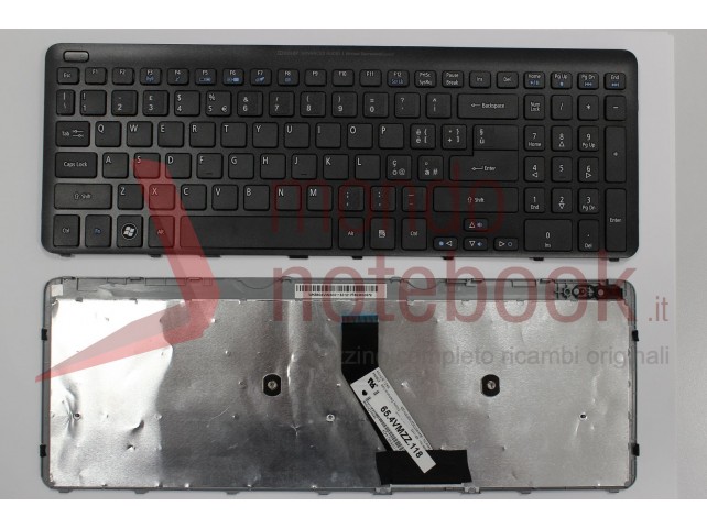 Tastiera Notebook ACER Aspire V5-531 V5-571 (FRAME NERO) (CON ADESIVI LAYOUT ITA)