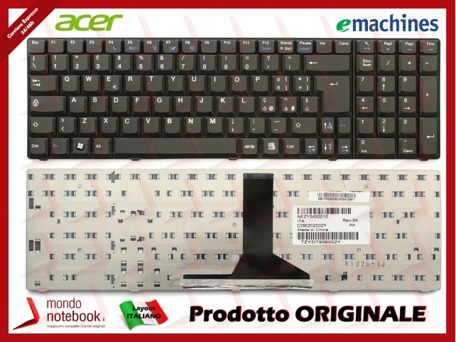 Tastiera Notebook ACER eMachines G420 G520 G525 G620 G630 G630G G720