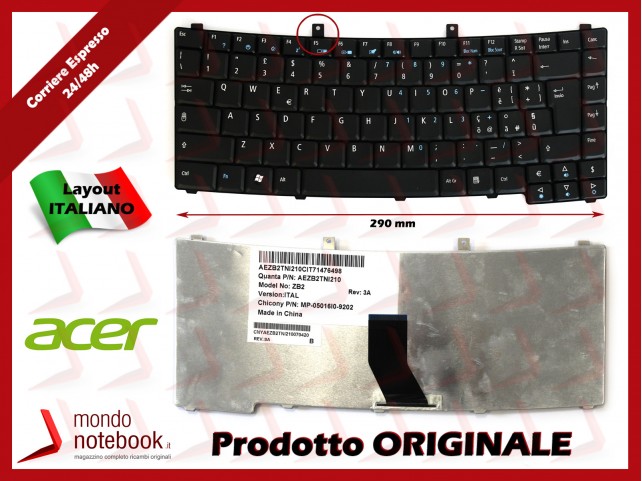 Tastiera Notebook ACER Travelmate 2300 2410 2430 2440 2460 3240 4080 (29 Cm)