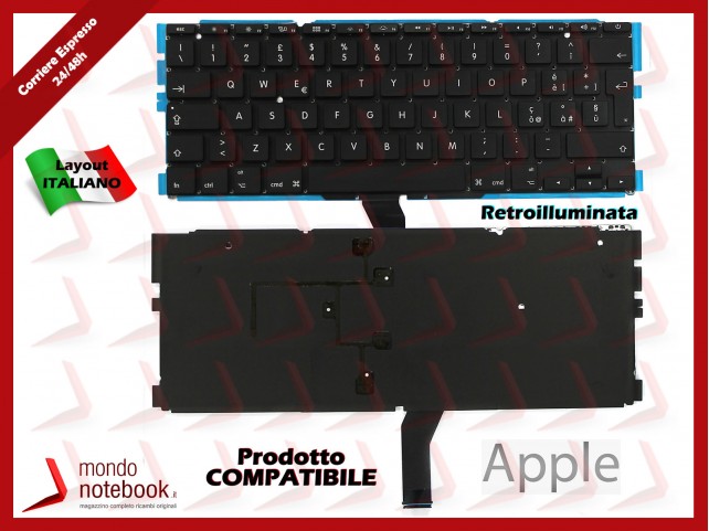 Tastiera Notebook APPLE Macbook Air 11.6" A1370 A1465 2011 2012 2013 (RETROILLUMINATA)