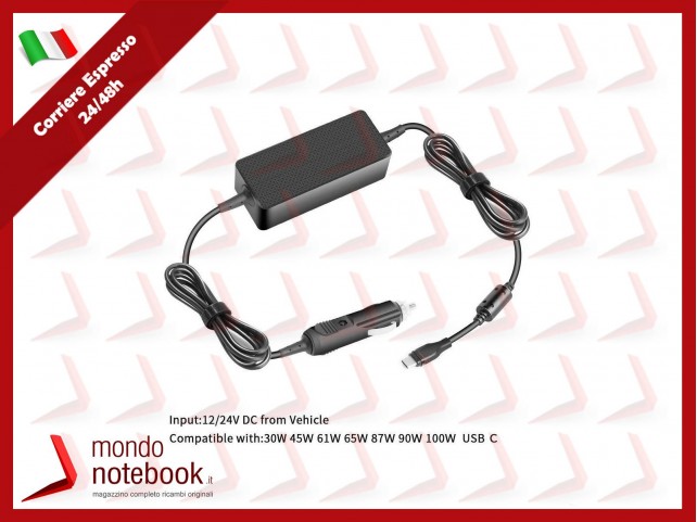 CoreParts MBXUSBC-DC0004 USB-C Car Charger 100W 5V2A-20V5A Plug:USB-C