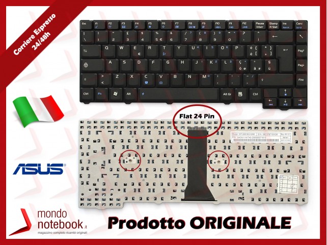 Tastiera Notebook ASUS F2 F3JC F5 T11 X53 Z53 (NERA) Versione 24 PIN