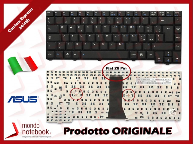 Tastiera Notebook ASUS F2 F3JC F5 T11 X53 Z53 (NERA) Versione 28 PIN