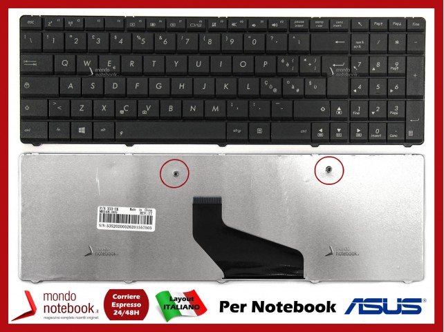 Tastiera Notebook ASUS K53TA K73 K73BY K73BR K53TK K53U NERA