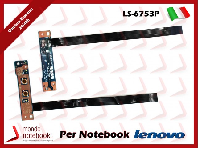 Power Button Board Lenovo G470 G470AX G470A G475 G570 G575 G770 G780 G570L - LS-6753P