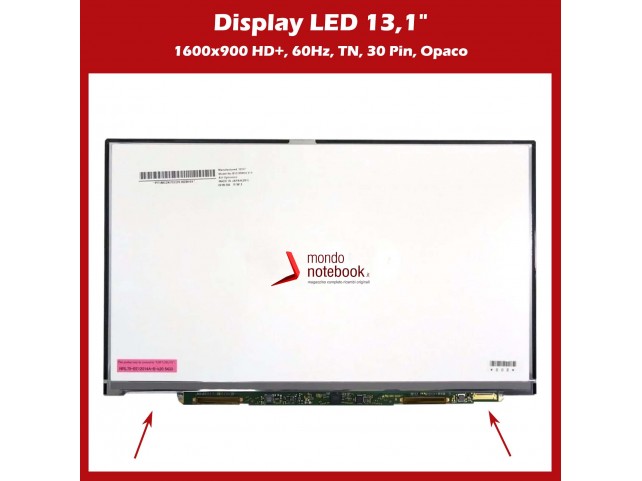 Display LED 13,1'' (1600x900) HD+ (NO BRACKET) 30 Pin DX (OPACO)