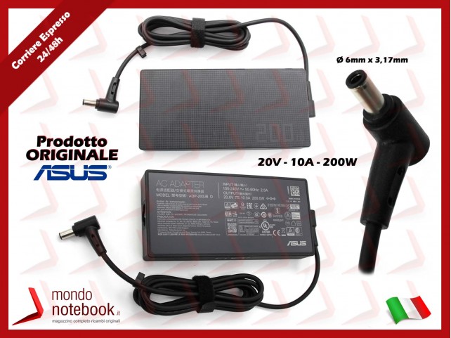 Alimentatore Originale ASUS 200W 20V 10A (6mm x 3,17mm)