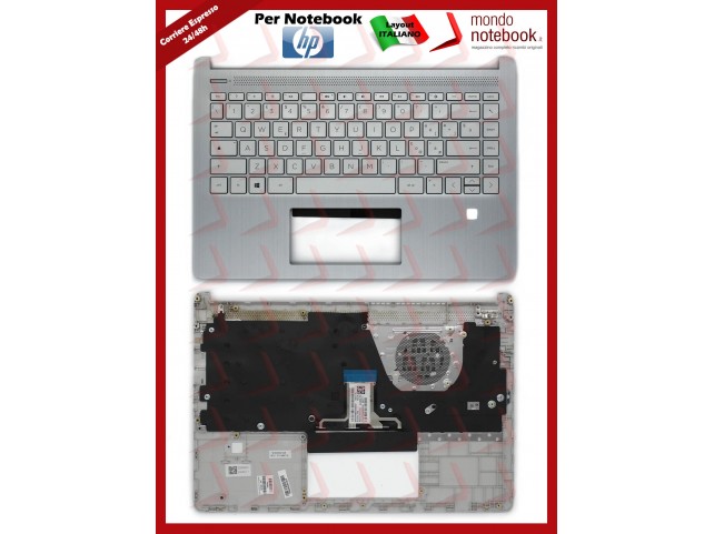 Tastiera con Top Case HP 14-DQ (Natural Silver) L61506-061