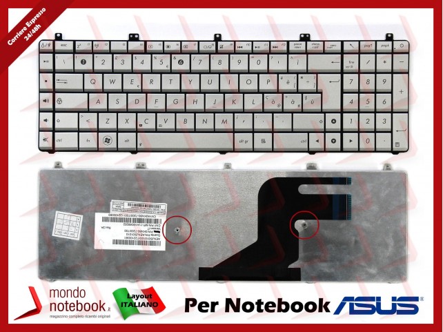 Tastiera Notebook ASUS N55 N55SL N55SF N75 (SILVER)