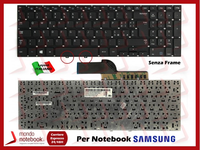 Tastiera Notebook SAMSUNG Ativ Book 2 NP270E5 Series Senza Frame
