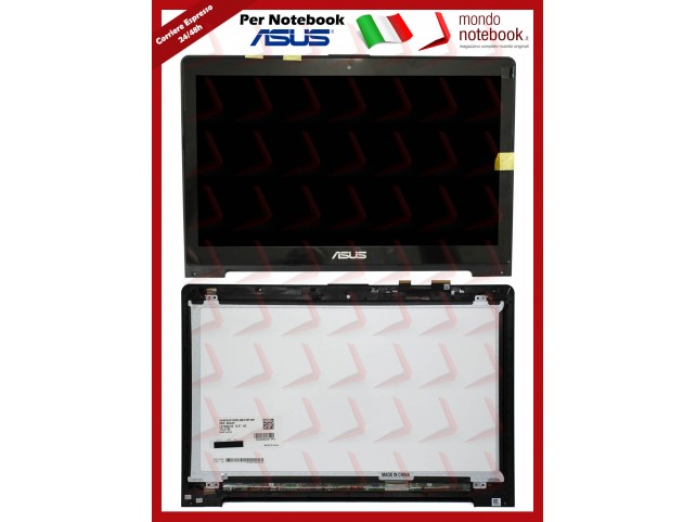 Display LCD con Touch Screen Asus S550 S550C S550CA S550CB 15,6" (NERO) Senza Copricerniera