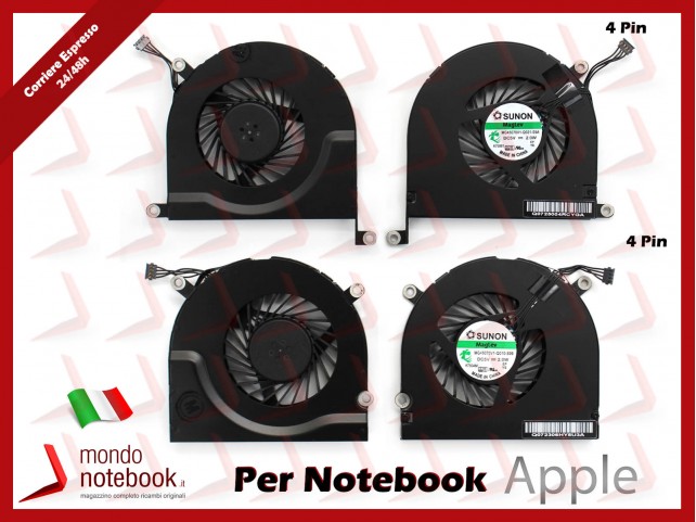Ventola Fan per Apple Macbook Pro A1297 17" MC226 MC227 (Left+Right )