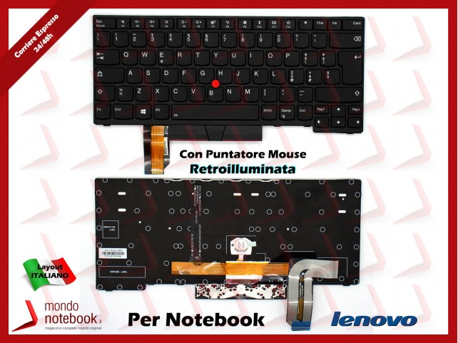 Tastiera Notebook Lenovo ThinkPad E480 E485 L480 T480S L380 L490 - Italiana Retroill