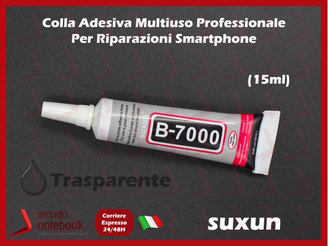 COLLA ADESIVA MULTIUSO B-7000 15ML RIPARAZIONE DISPLAY TOUCH SCREEN SMARTPHONE