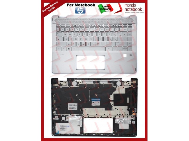 Tastiera con Top Case HP Pavilion x360 14-dh con Fingerprint (Italiana)