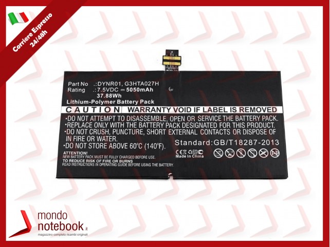 Batteria Compatibile CoreParts Microsoft Surface Pro 4 1724 37.88Wh 7.5V 5050mAh