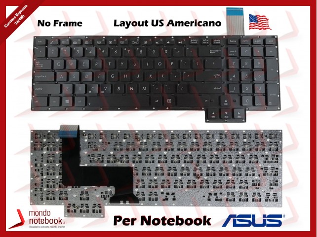 Tastiera Notebook ASUS ROG G750 G750J G750JH G750JS G750JW Layout US