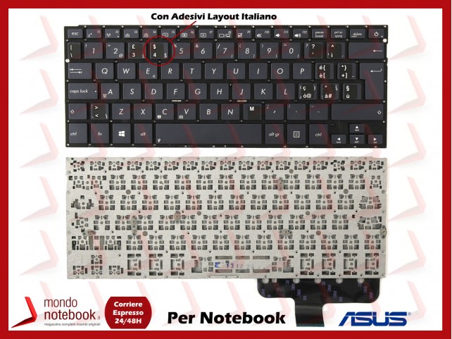 Tastiera Notebook ASUS UX301 UX301LA (Blue) Con ADESIVI LAYOUT ITALIANO