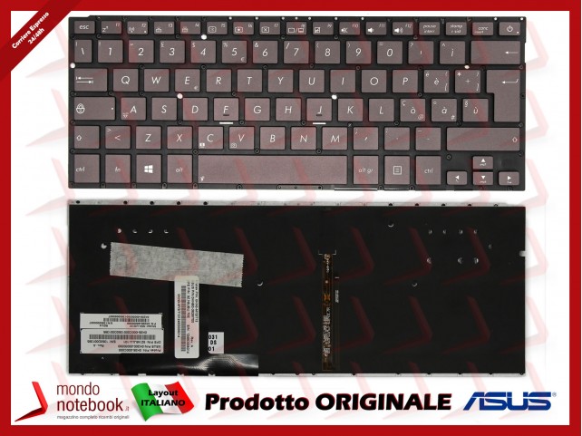Tastiera Notebook ASUS UX31A (MARRONE)(Senza Frame) RETROILLUMINATA IT