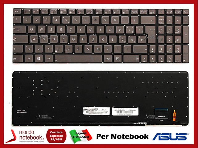 Tastiera Notebook ASUS UX51VZ U500VZ (SENZA FRAME) (BRONZE) (RETROILLUMINATA)