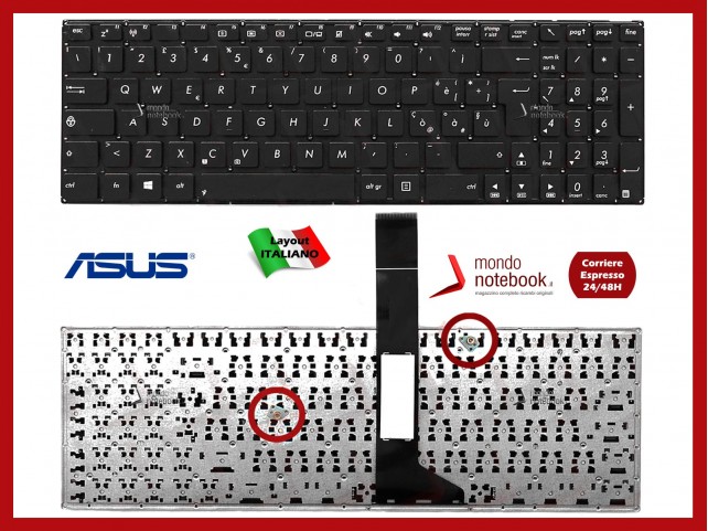 Tastiera Notebook ASUS X501A X501U (SENZA FRAME) (FLAT LUNGO)