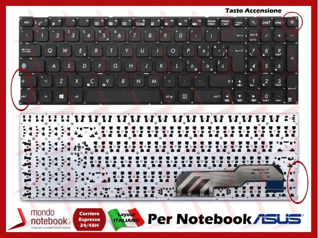 Tastiera Notebook ASUS X541 F541 A541 series (Nera) Italiana