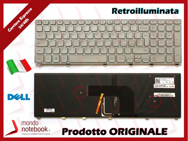 Tastiera Notebook DELL Inspiron 17 (7000) (7737) (SILVER) (RETROILLUMINATA)