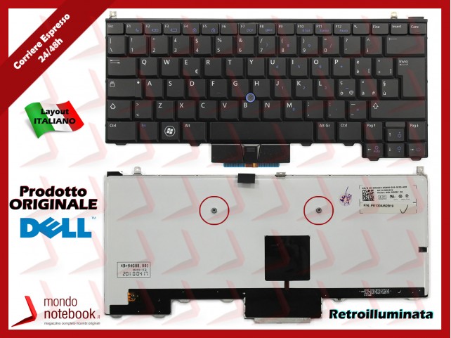 Tastiera Notebook DELL Latitude E4310 (NERA) Retroilluminata - Italiana