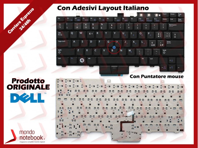 Tastiera Notebook DELL Latitude E6400 E6500 Precision M2400 CON ADESIVI LAYOUT ITA (Con Trackpoint)