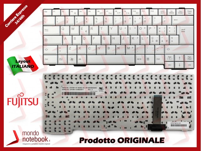 Tastiera Notebook Fujitsu Lifebook E751 E781 S761 S760 (BIANCA) Italiana