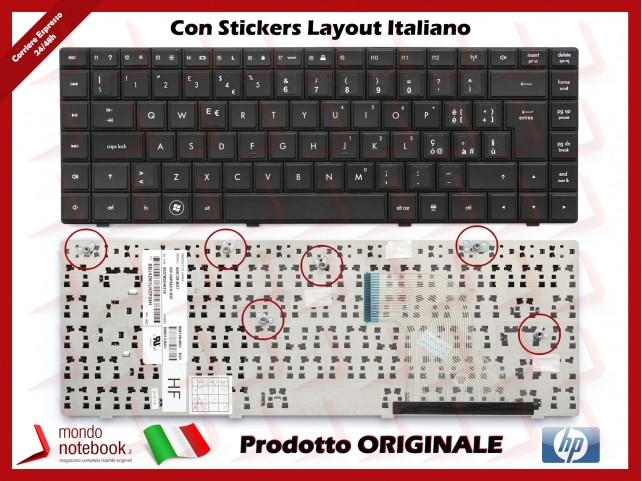 Tastiera Notebook HP Compaq CQ 620 621 625 CON ADESIVI LAYOUT ITA) Big Enter