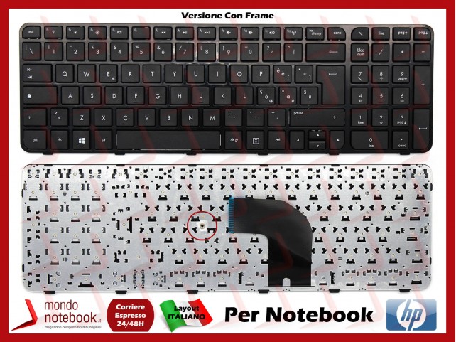 Tastiera Notebook HP Compaq G6-2000 G6-2100 series (CON FRAME) Italiana