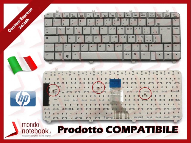 Tastiera Notebook HP DV5-1000 DV5-1100 DV5-1200 DV5z DV5t Series (SILVER)