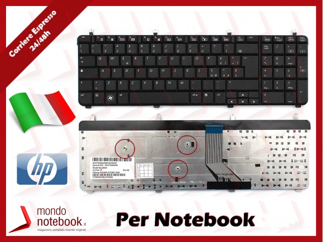 Tastiera Notebook HP DV7-2000 DV7-3000 (NERA OPACA)