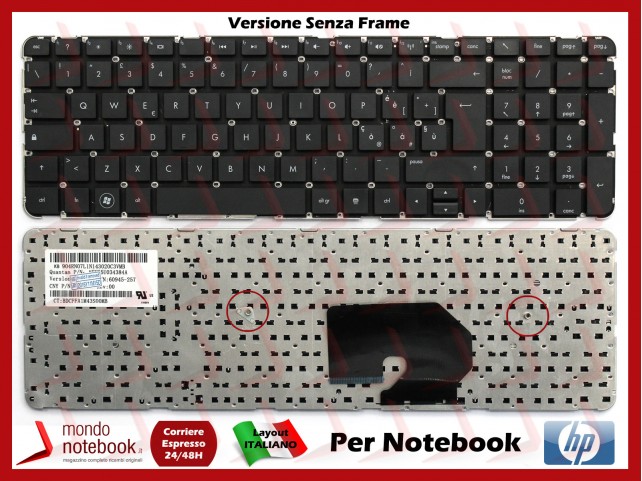 Tastiera Notebook HP DV7-6000 DV7-6100 (SENZA FRAME) Italiana