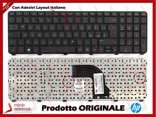 Tastiera Notebook HP DV7-7000 DV7-7200 (NERA) CON FRAME con Adesivi Layout ITALIANO