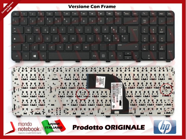 Tastiera Notebook HP DV7-7000 DV7-7200 (NERA) CON FRAME Italiana