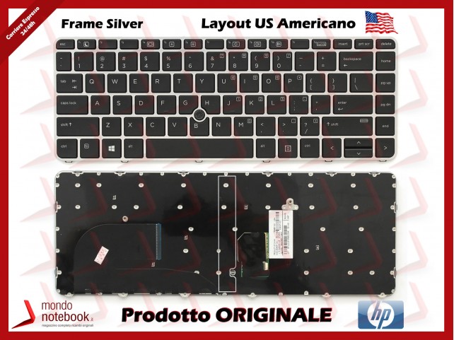 Tastiera Notebook HP EliteBook 745 G3, 745 G4, 840 G3, 840 G4 Layout Americano
