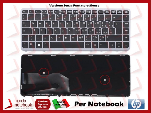 Tastiera Notebook HP Elitebook 840 850 G1 G2 (Frame Silver)