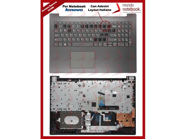 Tastiera con Top Case LENOVO 330-15ARR (Iron Gray) Con ADESIVI LAYOUT ITALIANO