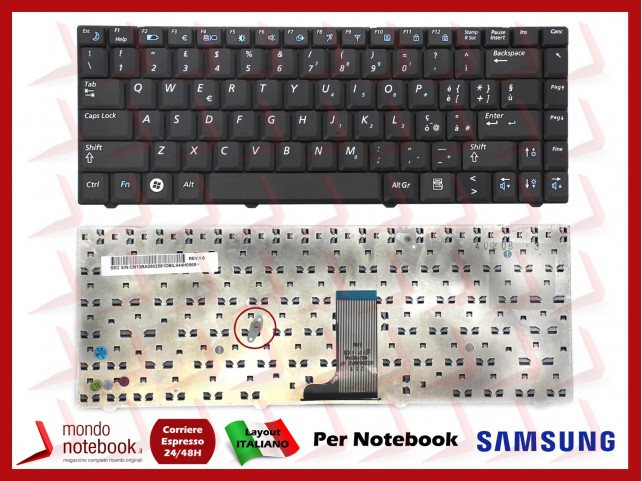 Tastiera Notebook SAMSUNG R515 R518 R519 (NERA) Italiana Versione Small Enter
