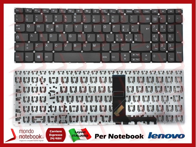 Tastiera Notebook Lenovo Ideapad 720S-15IKB V130-15IGM V130-15IKB V330-15ISK (Grey)