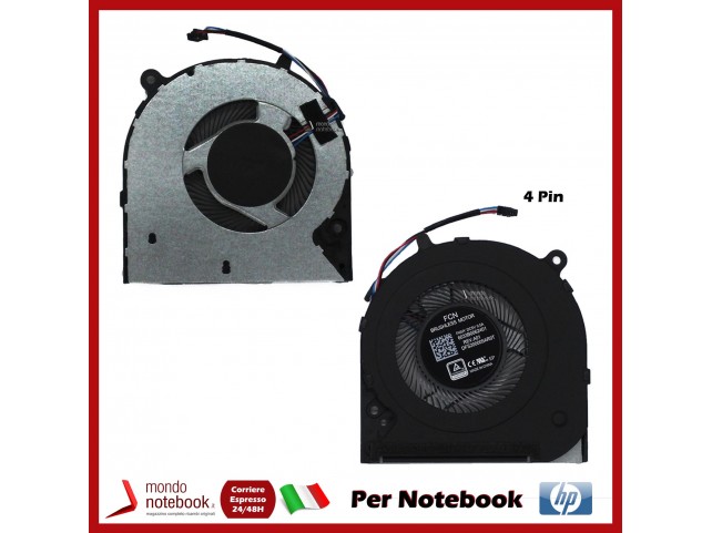 Ventola Fan CPU HP 14-CF 14-CK 14-CM 14-DK 240 G7 246 G7 (4 Pin) L23189-001
