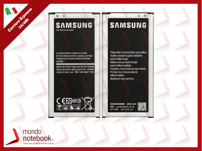 BATTERIA EB-BG900BBE PER SAMSUNG GALAXY S5 SM G900F GT I9600 2800 mAh BATTERY